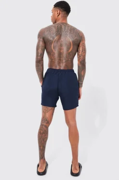 boohooMAN Mid Length Plain Swim Shorts | UK| Shorts