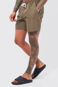 boohooMAN Mid Length Plain Swim Shorts | UK| Shorts