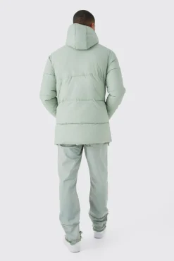 boohooMAN Mid Length Puffer Parka | UK| Coats & Jackets