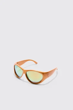 boohooMAN Mirror Lens Racer Sunglasses | UK| Sunglasses