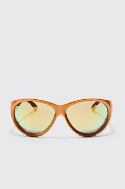 boohooMAN Mirror Lens Racer Sunglasses | UK| Sunglasses
