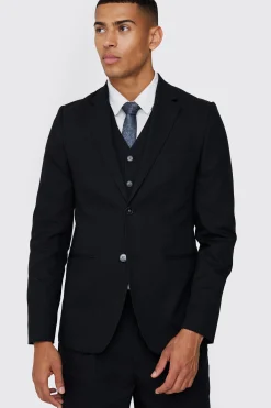 boohooMAN Mix & Match Linen Blend Slim Fit Blazer | UK| Suits & Tailoring