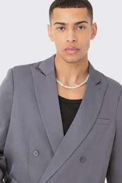 boohooMAN Mix & Match Oversized Double Breasted Blazer | UK| Suits & Tailoring