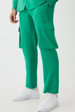 boohooMAN Mix & Match Tailored Cargo Trousers | UK| Suits & Tailoring|Trousers