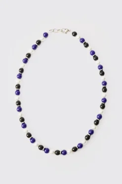 boohooMAN Mixed Bead And Pearl Necklace | UK| Jewellery & Watches