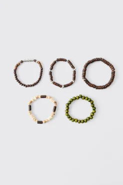 boohooMAN Mixed Bead Western Bracelets | UK| Jewellery & Watches