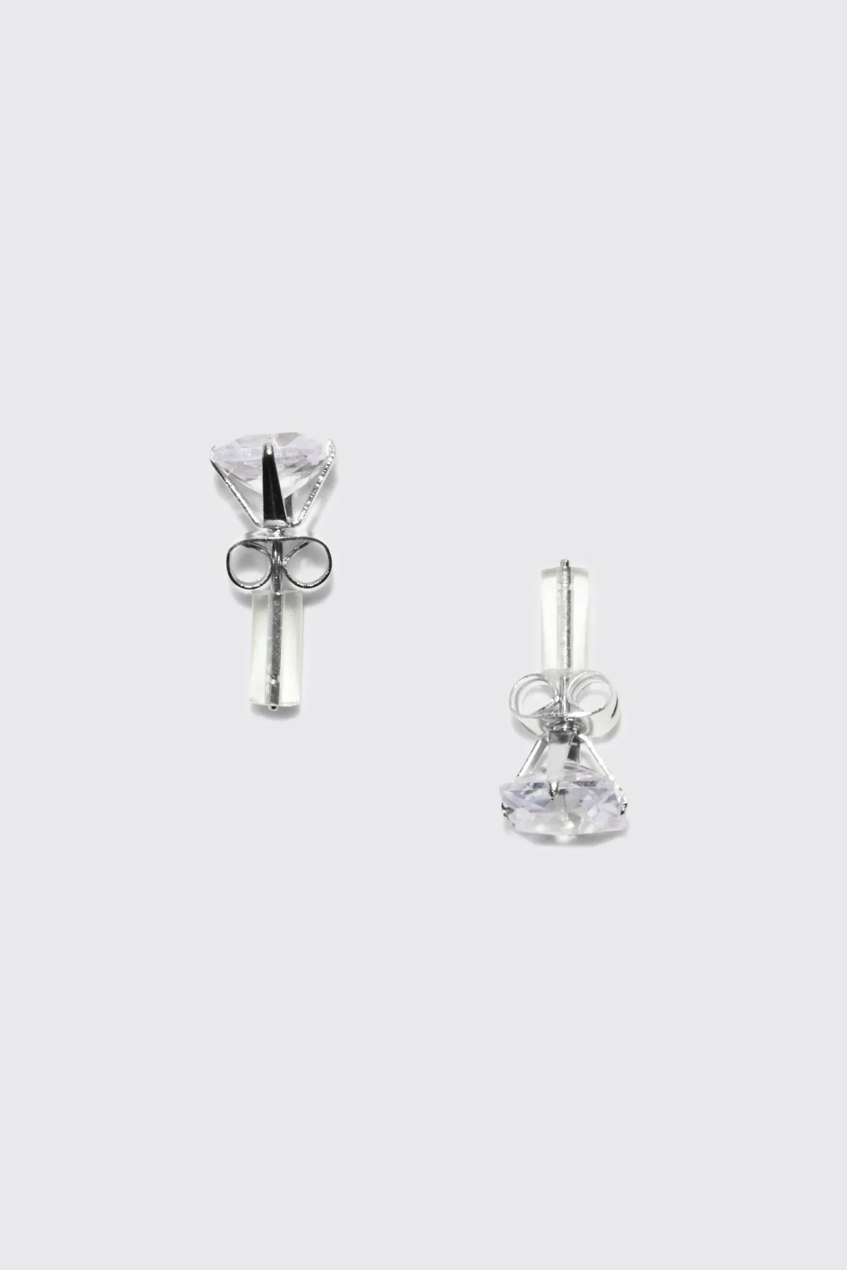 boohooMAN 8mm Square Stud Diamante Earrings | UK| Jewellery & Watches