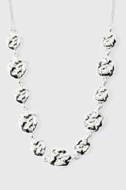 boohooMAN Molten Effect Chunky Necklace In | UK| Jewellery & Watches