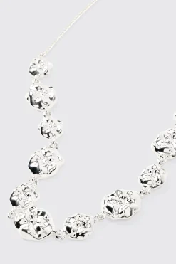 boohooMAN Molten Effect Chunky Necklace In | UK| Jewellery & Watches