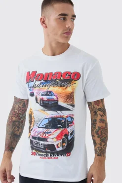 Monaco Car Graphic T-Shirt | UK^boohooMAN Sale