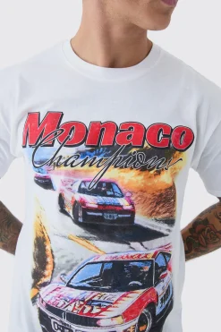 Monaco Car Graphic T-Shirt | UK^boohooMAN Sale