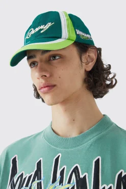 boohooMAN Moto Badge Washed Cap | UK| Hats & Caps