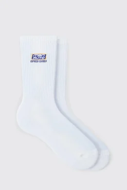 boohooMAN Moto Man Auto Embroidered Socks | UK| Underwear & Socks|Underwear & Socks