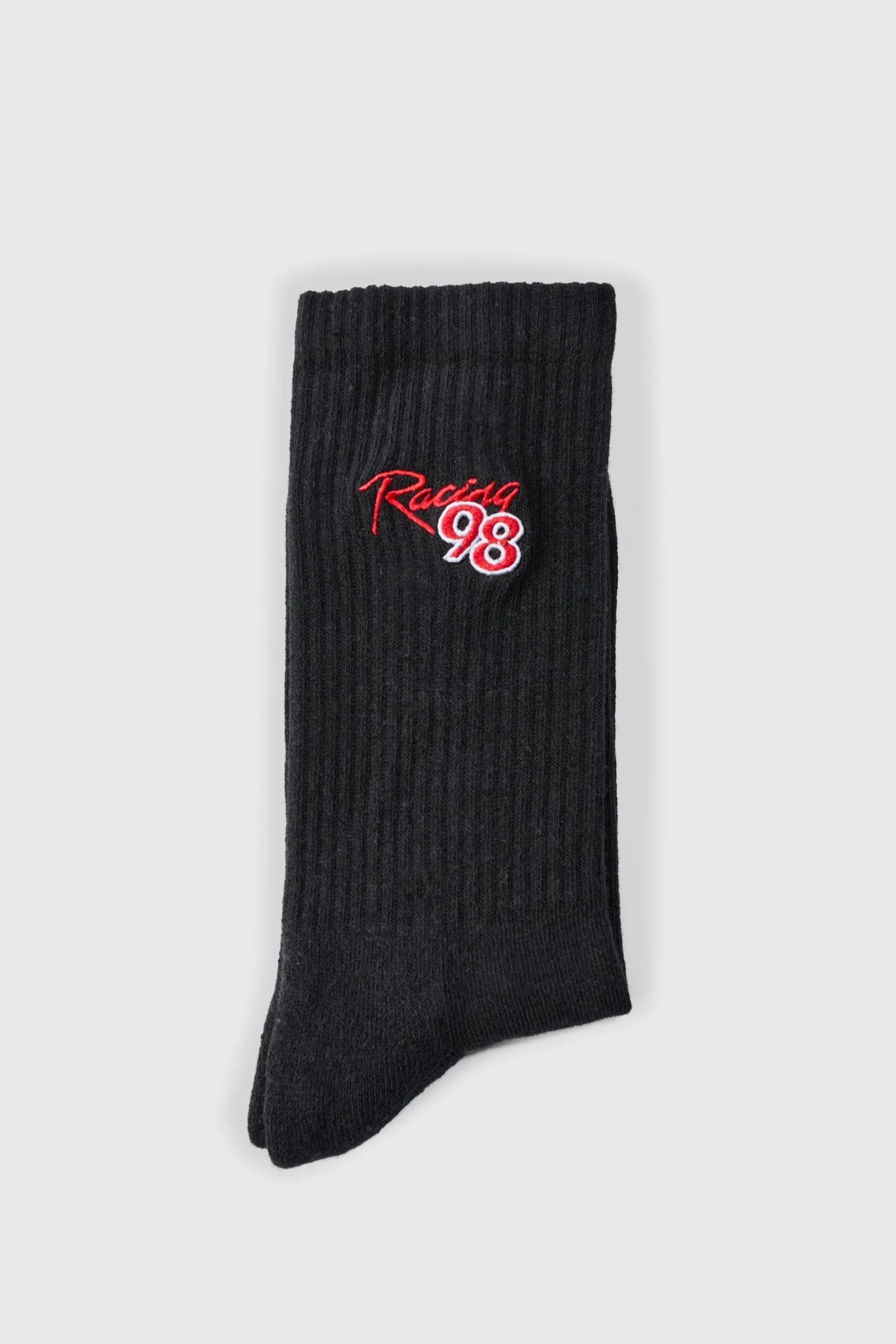 boohooMAN Moto Racing 98 Embroidered Socks | UK| Underwear & Socks|Underwear & Socks