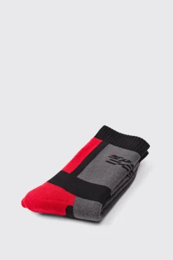 boohooMAN Moto Racing Colour Block Socks | UK| Underwear & Socks|Underwear & Socks