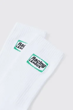 boohooMAN Moto Racing League Embroidered Socks | UK| Underwear & Socks|Underwear & Socks