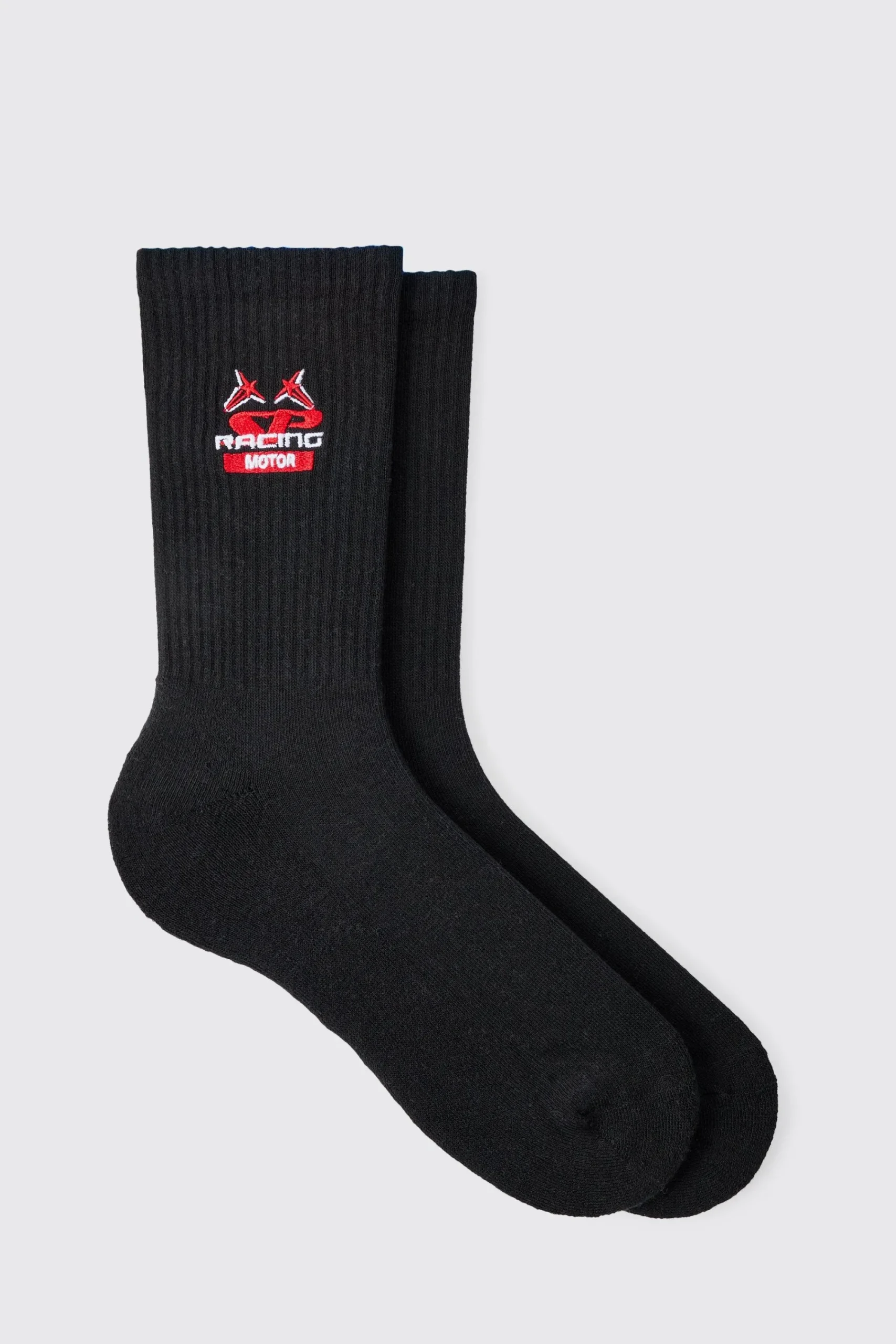 boohooMAN Moto Racing Motor Embroidered Socks | UK| Underwear & Socks|Underwear & Socks