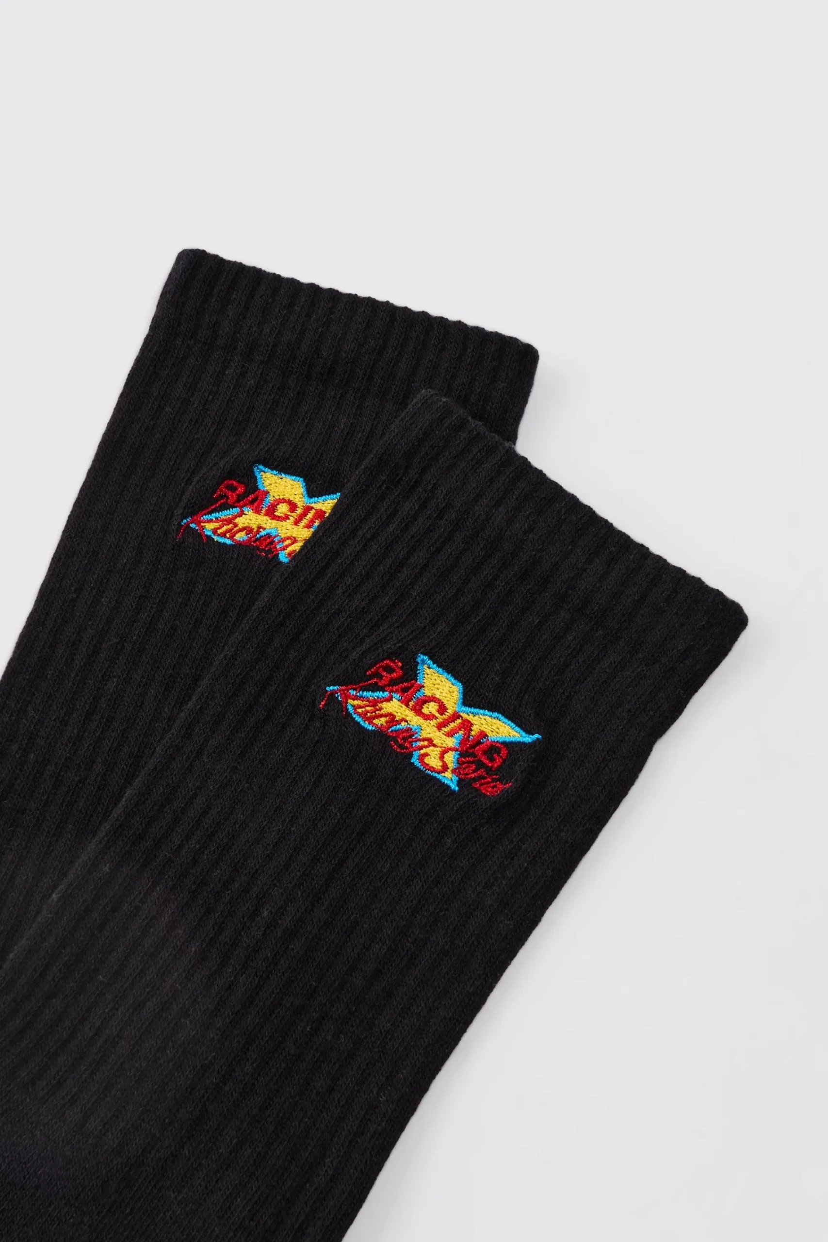 boohooMAN Moto Racing Series Embroidered Socks | UK| Underwear & Socks|Underwear & Socks
