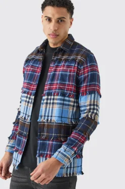 boohooMAN Multi 4 Stripe Check Shirt | UK| Shirts