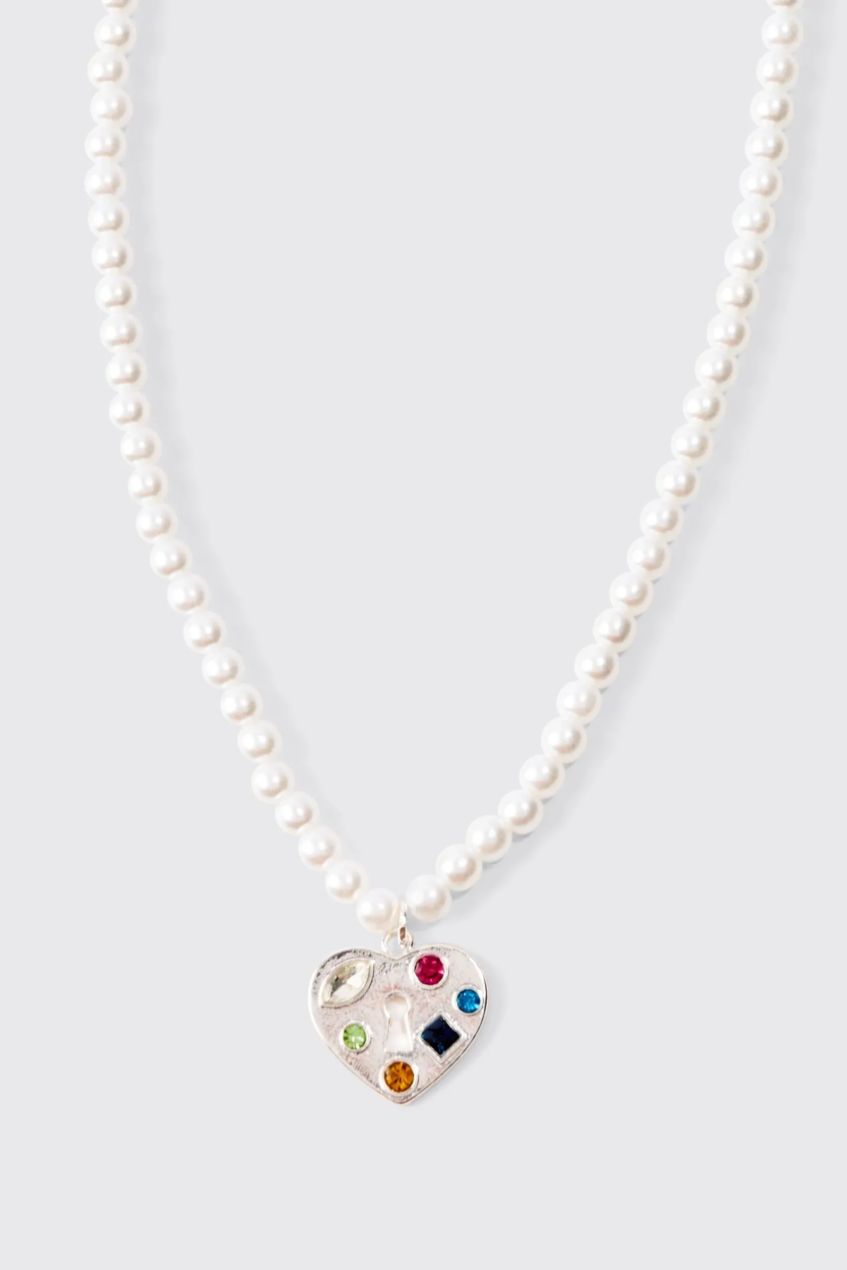 boohooMAN Multi Layer Pearl Chain Man Branded Necklace In | UK| Jewellery & Watches
