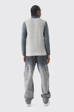 boohooMAN Muscle Fit 2 Tone Rib Extended Neck Jumper | UK| Knitwear