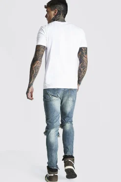 Muscle Fit Man Signature Colour Block T-shirt | UK^boohooMAN Best