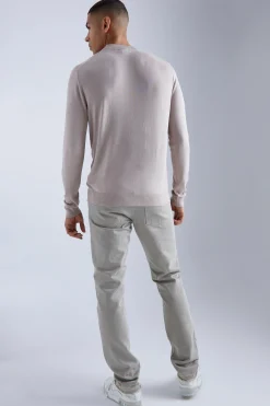 boohooMAN Muscle Fit Ribbed Extended Neck Jumper | UK| Knitwear