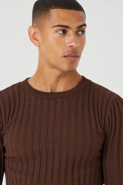 boohooMAN Muscle Fit Ribbed Long Sleeve Jumper | UK| Knitwear