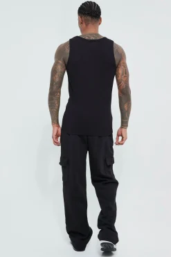 Muscle Fit Ribbed Vest | UK^boohooMAN Hot