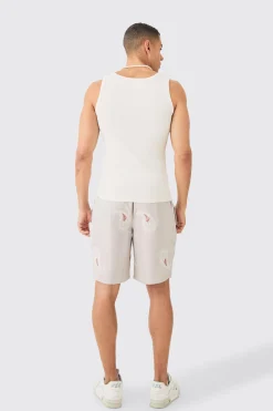 Muscle Fit Ribbed Vest | UK^boohooMAN Outlet