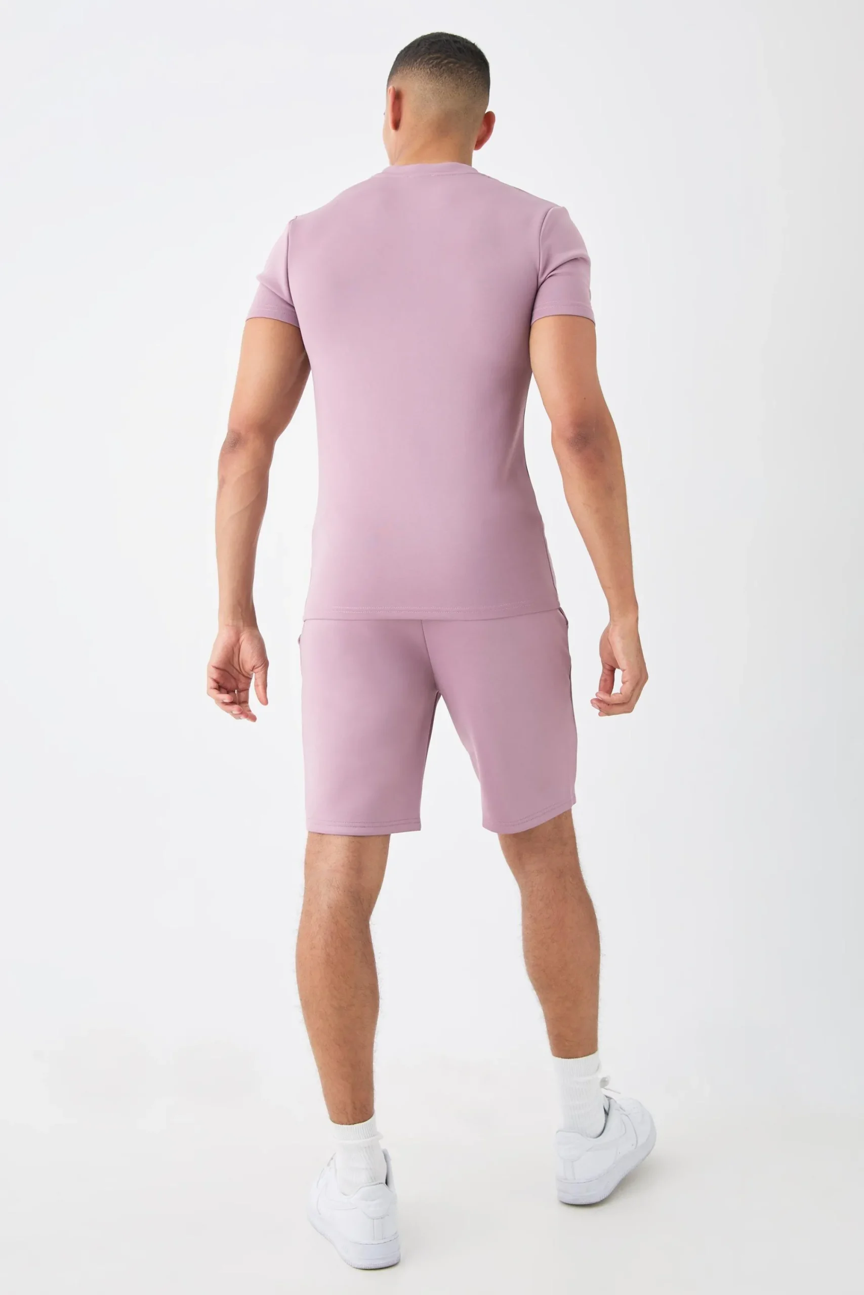 boohooMAN Muscle Fit Scuba T-shirt & Short Set | UK| Sets & Co-Ords|Tracksuits