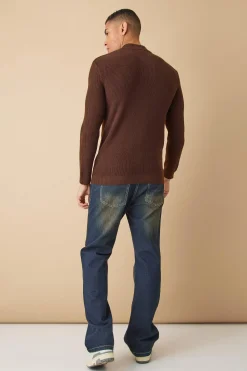 boohooMAN Muscle Fit Zip Through Rib Knit Jacket | UK| Coats & Jackets