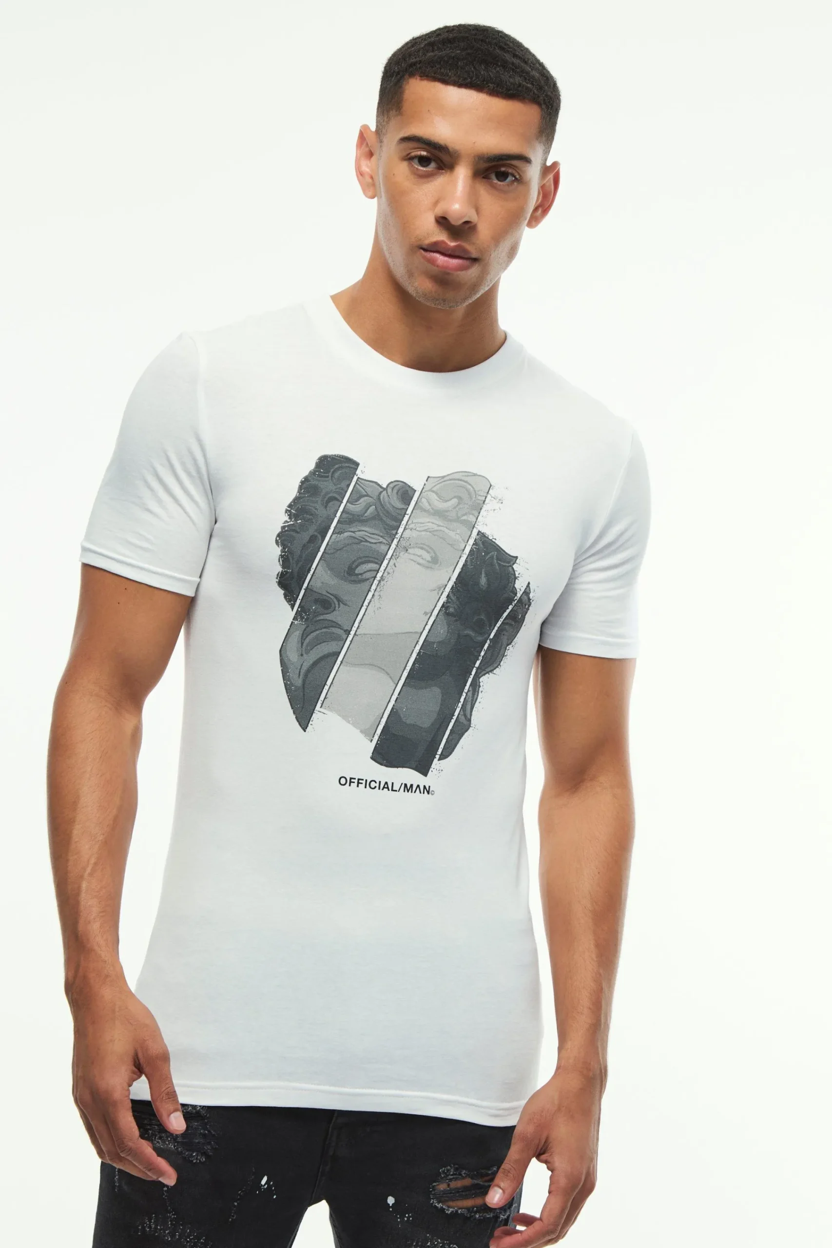 Muscle Renaissance Print T-Shirt | UK^boohooMAN Best