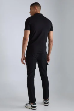 Muscle Zip Neck Polo | UK^boohooMAN Sale