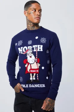 boohooMAN North Pole Dancer Christmas Jumper | UK| Knitwear