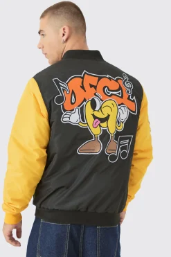 boohooMAN Nylon Embroidered Varsity Jacket In | UK| Coats & Jackets