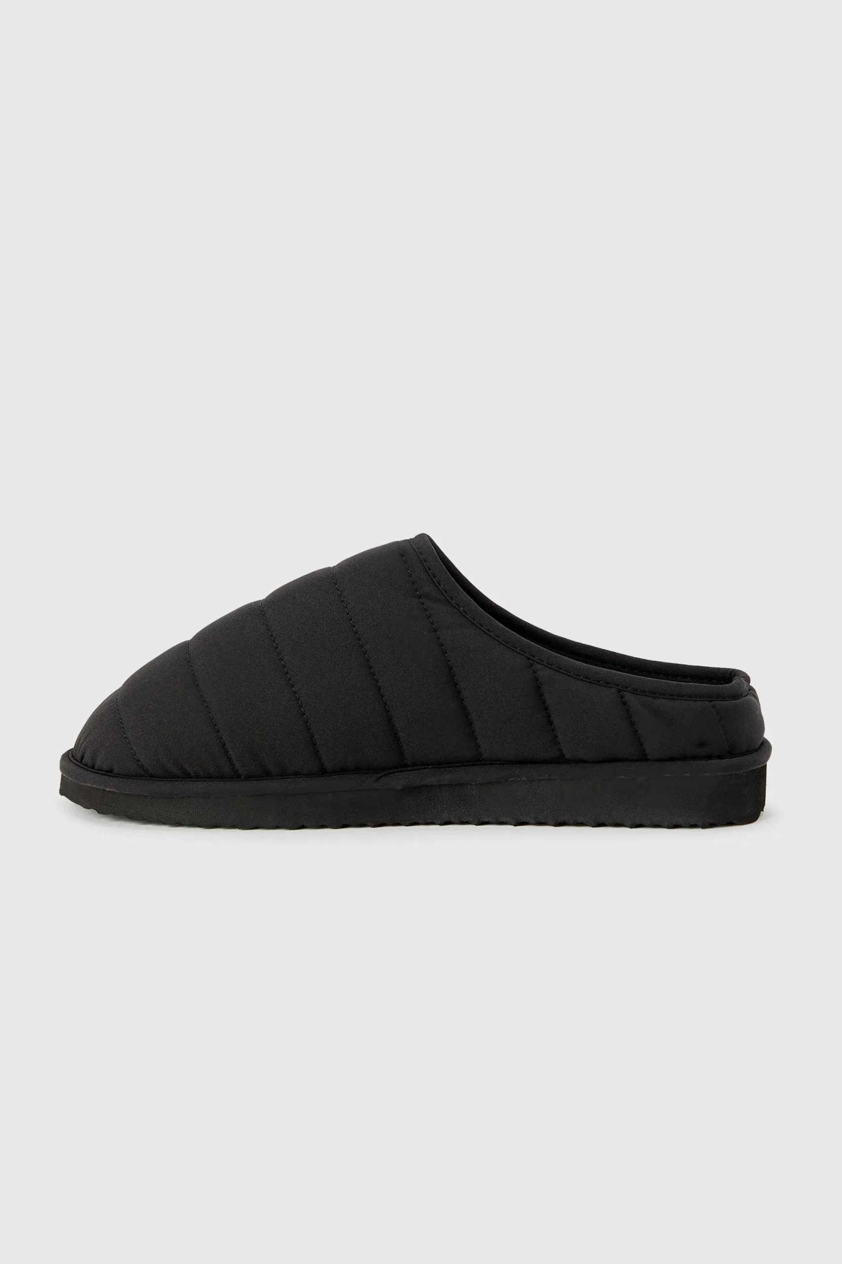 boohooMAN Nylon Quilted Slippers | UK| Sliders & Slippers