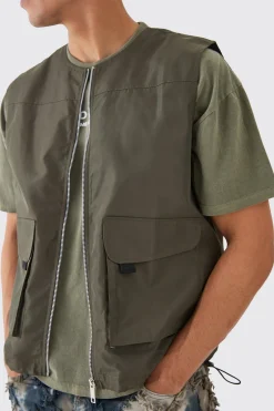 Nylon Utility Vest | UK^boohooMAN Outlet