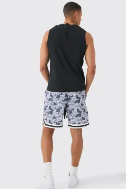 OFCL Dept Printed Ribbed Tank | UK^boohooMAN Online