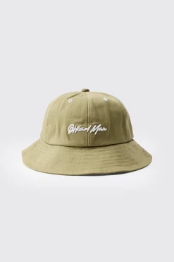 boohooMAN Official Man Embroidered Bucket Hat In | UK| Hats & Caps