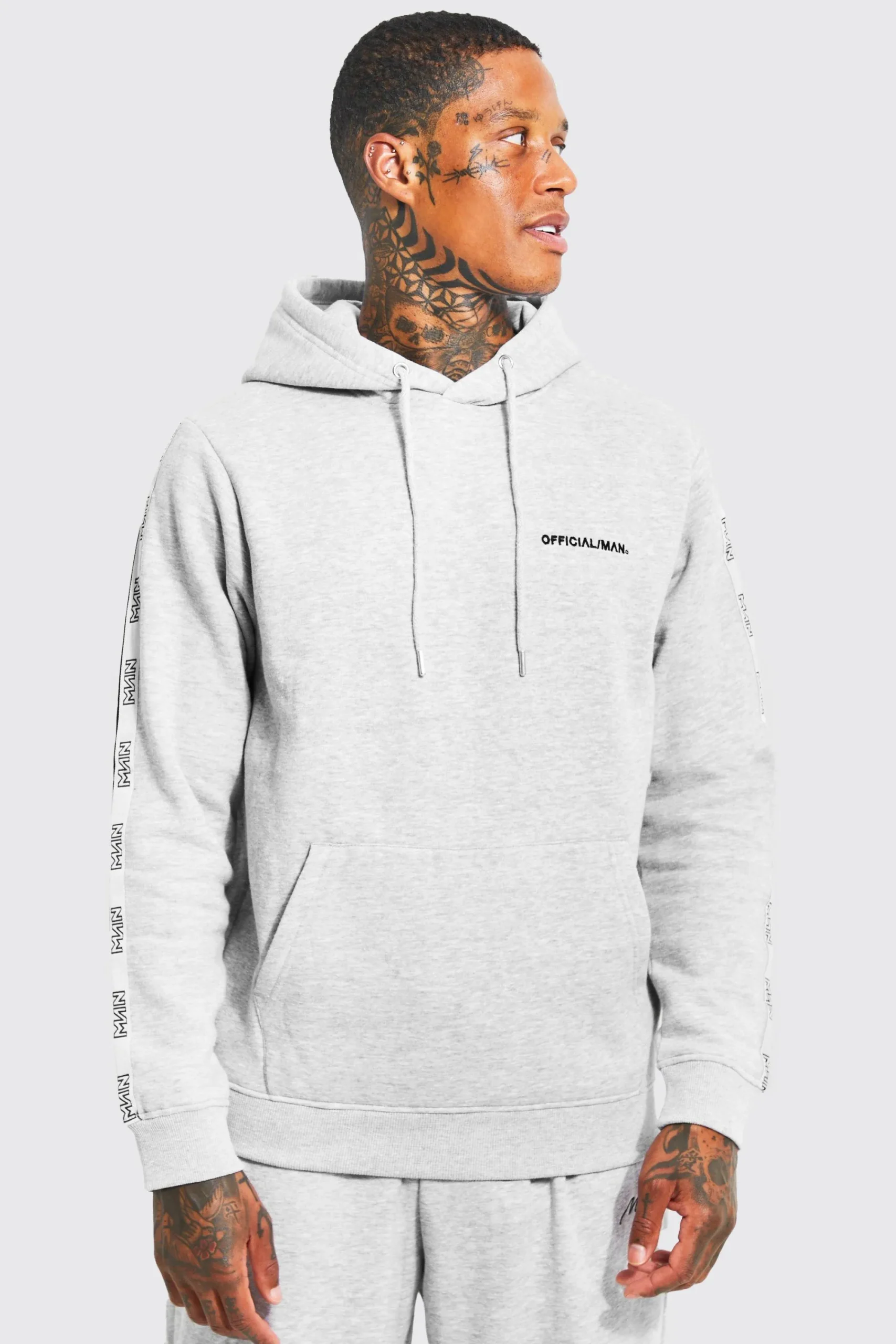 boohooMAN Official Man Tape Hoodie | UK| Hoodies & Sweatshirts