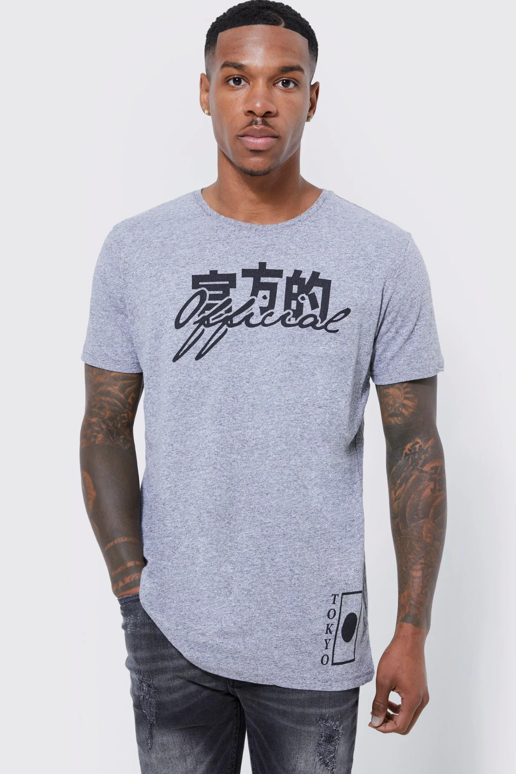 Official Text Slim Graphic T-shirt | UK^boohooMAN Online