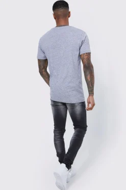 Official Text Slim Graphic T-shirt | UK^boohooMAN Online