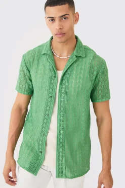 boohooMAN Open Stitch Diamond Shirt | UK| Shirts