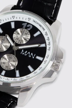 boohooMAN Original Man Faux Leather Strap Watch | UK| Jewellery & Watches