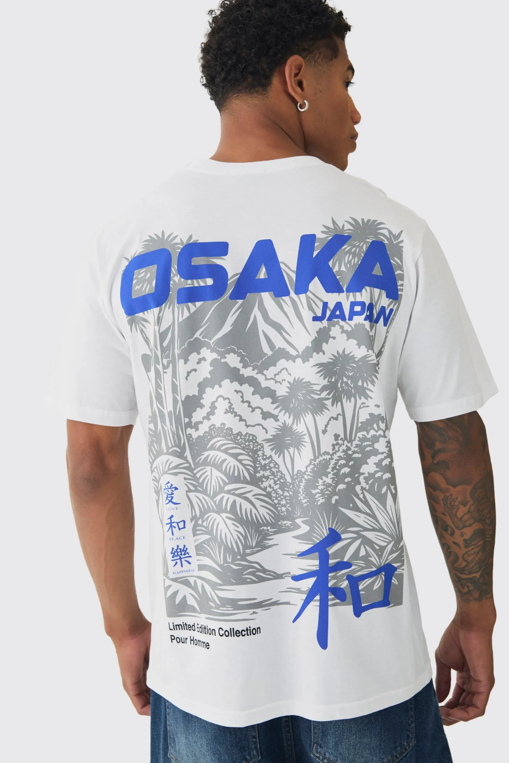Osaka Stencil Printed T-Shirt | UK^boohooMAN Clearance