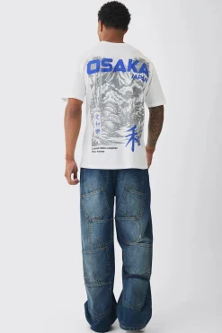 Osaka Stencil Printed T-Shirt | UK^boohooMAN Clearance