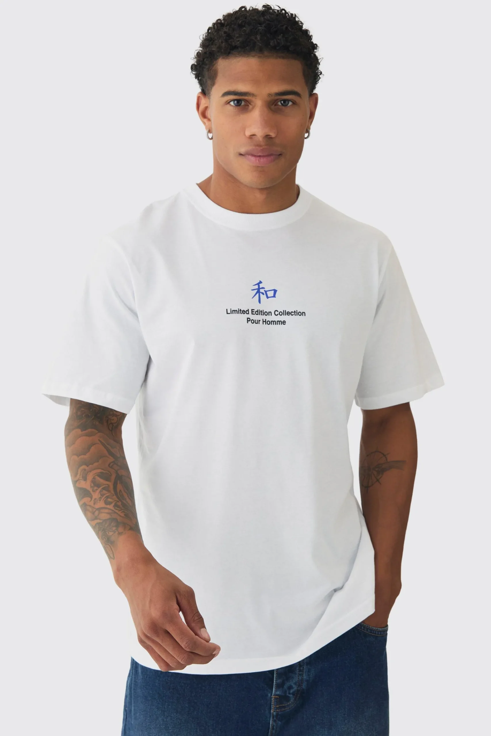 Osaka Stencil Printed T-Shirt | UK^boohooMAN Clearance