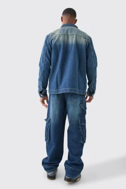 boohooMAN Overdye Western Contrast Stitch Overshirt | UK| Shirts