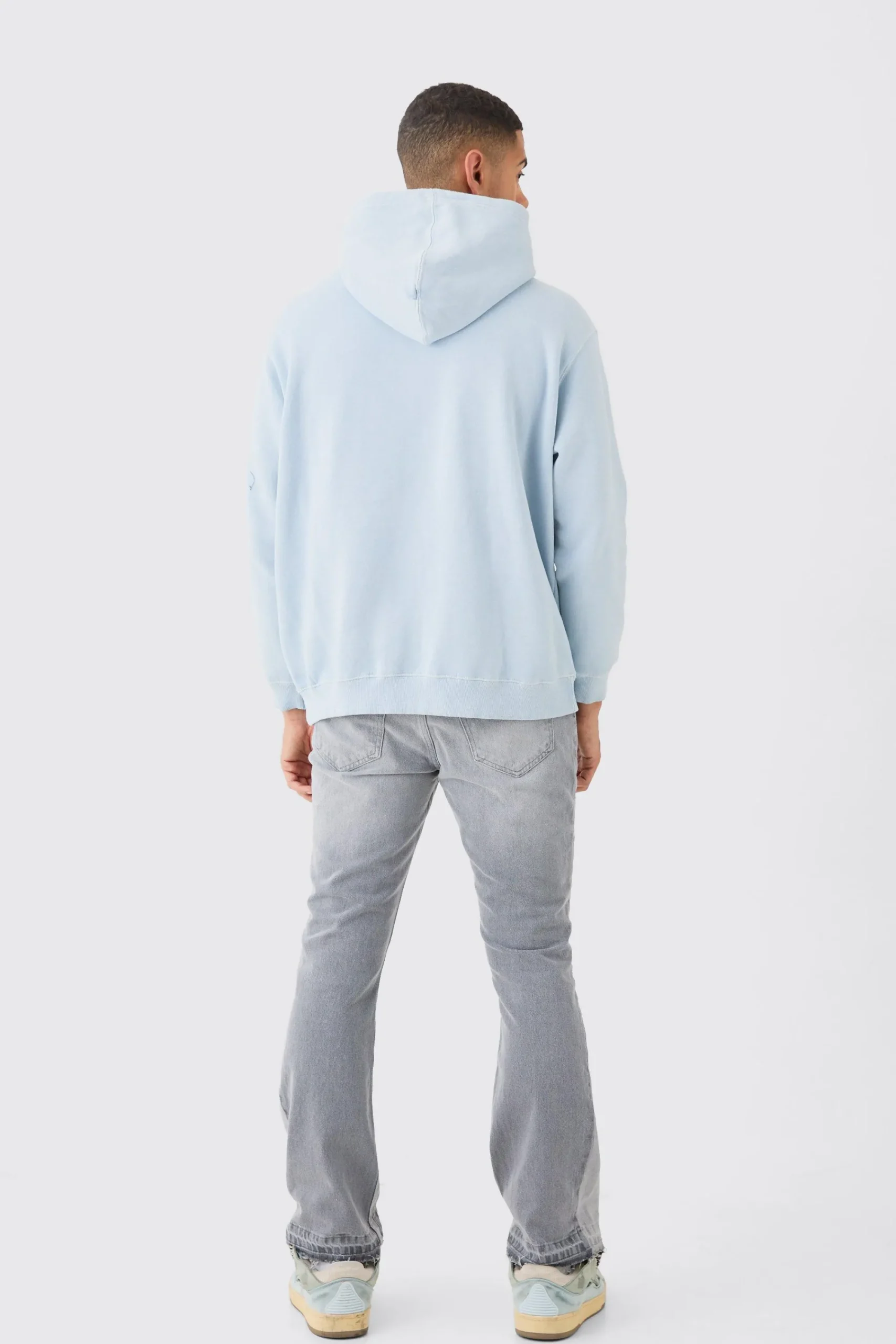 boohooMAN Overdye Worldwide Puff Print Hoodie | UK| Hoodies & Sweatshirts